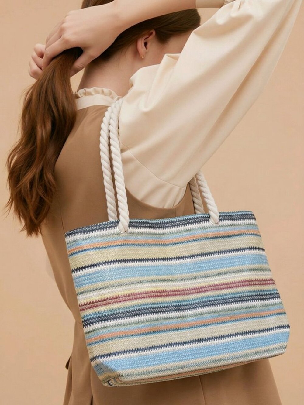 Perfect Lily New Woven Fabric Lightweight Women's Shoulder Bag - NWOT